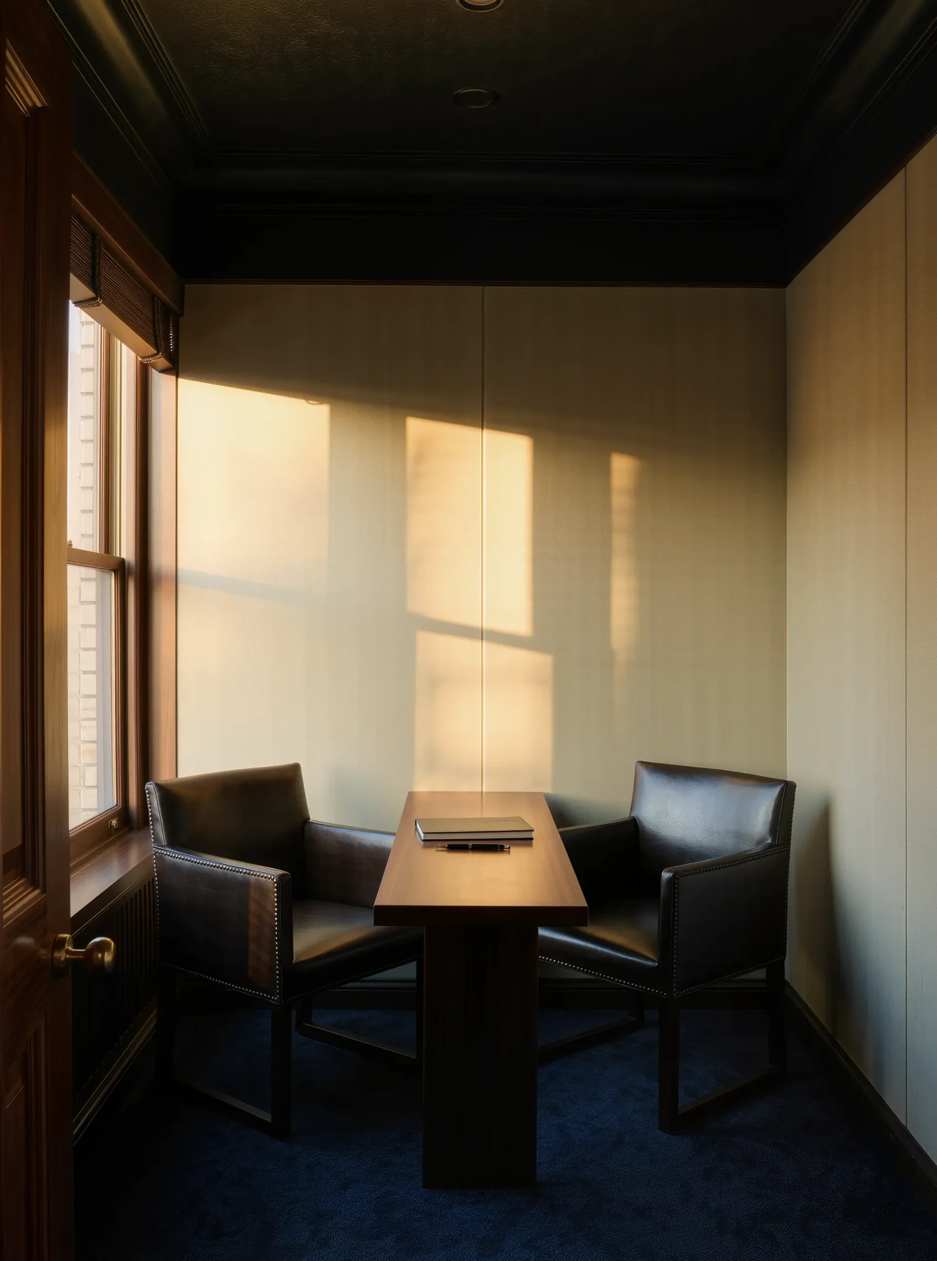 Conceptual image of a private meeting room